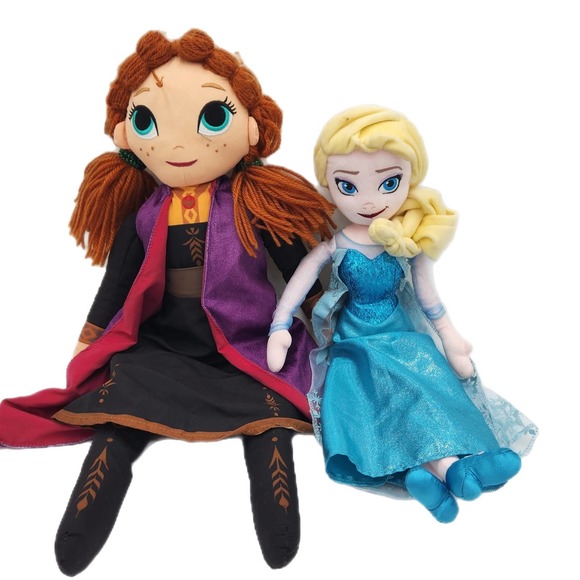 Disney Other - Disney 
Frozen
Elsa & Anna
Plush Dolls Not A Set, Just Lottng Together